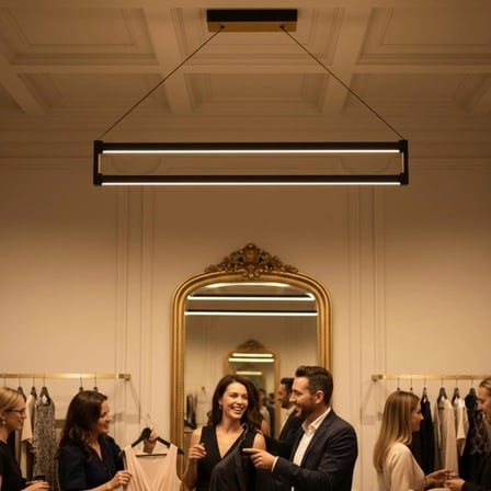 orion rose gold lineer led sarkıt avize – kumandalı dim edilebilir – aşağı işık - 3000k