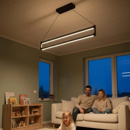orion rose gold lineer led sarkıt avize – kumandalı dim edilebilir – aşağı işık - 4000k
