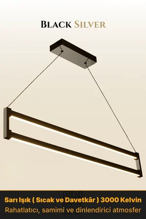 orion silver lineer led sarkıt avize – kumandalı dim edilebilir – aşağı işık - 3000k
