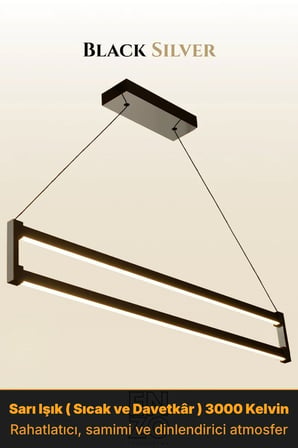 orion silver lineer led sarkıt avize – kumandalı dim edilebilir – aşağı işık - 3000k