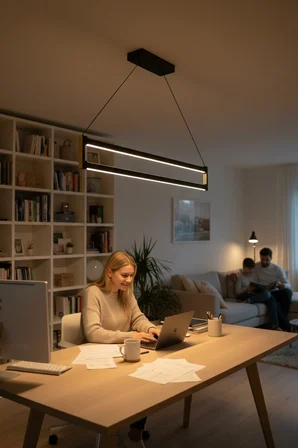 orion silver lineer led sarkıt avize – kumandalı dim edilebilir – aşağı işık - 3000k