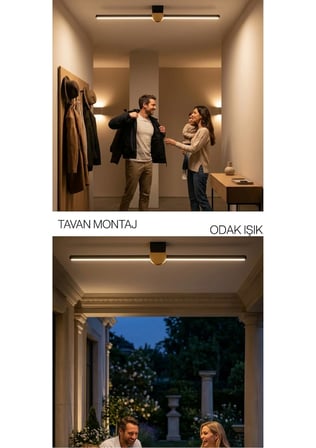 UnoP Füme LED Tavan Avize – Kumandalı Dim Edilebilir – Aşağı Işık - 6500K