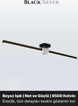 UnoP Silver LED Tavan Avize – Kumandalı Dim Edilebilir – Aşağı Işık - 6500K