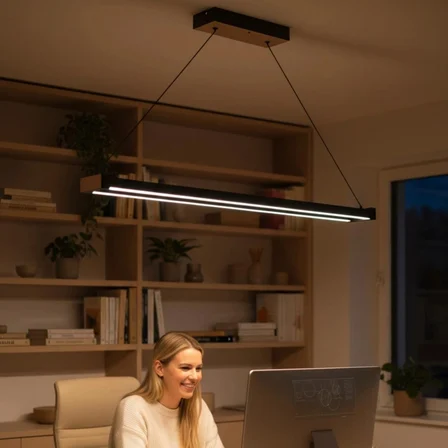 vega gold lineer led sarkıt avize – kumandalı dim edilebilir – aşağı işık - 3000k
