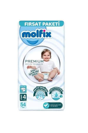 Premium Bebek Bezi Fırsat Paketi 4 Beden 7-14 Kg 54 Adet