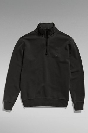 1/4 Fermuarlı Dik Yaka Sweatshirt |Şardonlu 3 İplik | Yaka Üzeri Şerit Detaylı