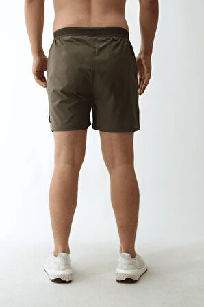 Unisex Gym Ve Fitness Astarlı Taytlı Şort / Gizli Cep Detaylı