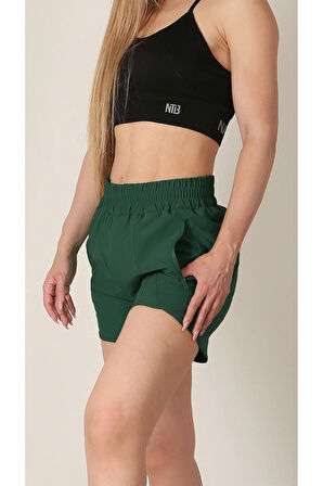 Kadın Spor Şortu Rahat Kalıp Çok Amaçlı Fitness Koşu Şortu,Nefes Alan Esnek Şort