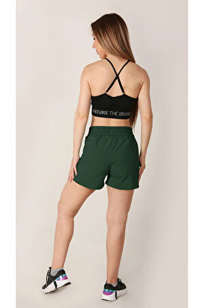 Kadın Spor Şortu Rahat Kalıp Çok Amaçlı Fitness Koşu Şortu,Nefes Alan Esnek Şort