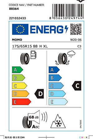 Momo 175/65 R15 88H XL North Pole W-20 Kış Lastiği ( Üretim Yılı: 2025 )