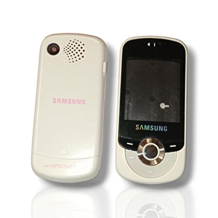 Samsung M2510 Kasa Samsung Galaxy M2510 Uyumlu Beyaz Renk Orta Kasa Ön Arka Kapak Tuş Takımı