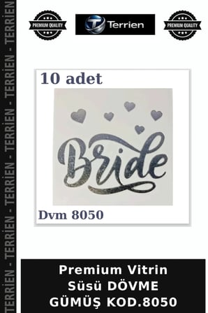 Premium Vitrin Süsü DÖVME GÜMÜŞ KOD.8050