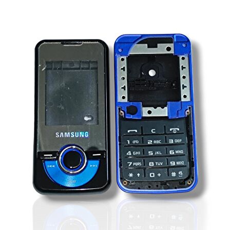 Samsung M2710 Kasa Samsung Galaxy M2710 Uyumlu Siyah Renk Orta Kasa Ön Arka Kapak Tuş Takımı