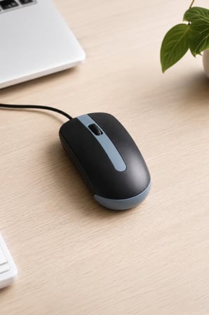 Özel Üretim Ofis Çalışma Büro Mouse Optik Kablolu Fare TM06 Gri
