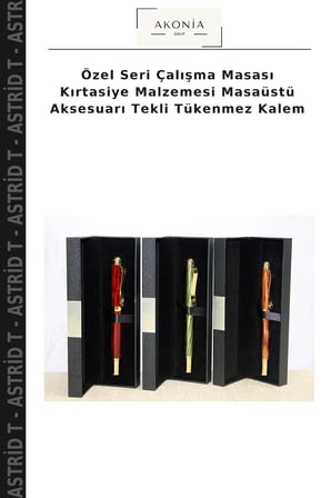 Özel Seri Çalışma Masası Kırtasiye Malzemesi Masaüstü Aksesuarı Tekli Tükenmez Kalem