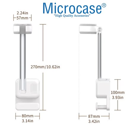 Microcase Yapışkanlı Monte Ayarlanabilir Saç Kurutma Fön Makinası Askılığı AL5454 - SİYAH