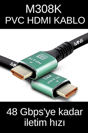 MN6 M308K 8K hdmi kablo/hdmi kablo 3 Metre-HDR-hdmi 2.1 kablo-3D-7680Ultra ARC 48GBPS Fiber-hdmi kablo