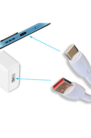 Samsung Galaxy M30 - M30S Şarj Kablosu USB - TYPE-C 3.4A 20w