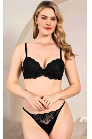 4486 Destekli Push up Sütyen Takım