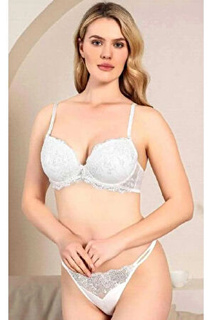 4486 Destekli Push up Sütyen Takım