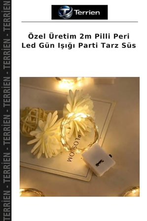 Özel Üretim 2m Pilli Peri Led Gün Işığı Parti Tarz Süs