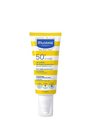 Mustela 50+ Faktör Nemlendirici Atopik Ciltler İçin Renksiz Yüz Güneş Koruyucu Losyon 200 ml