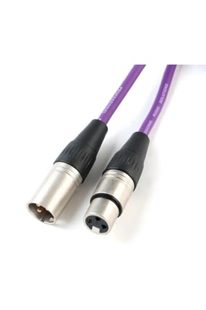 3 Metre Mor Renk Xlr-xlr Mikrofon Kablosu – Profesyonel Ses Kablosu