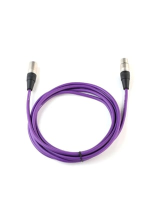 3 Metre Mor Renk Xlr-xlr Mikrofon Kablosu – Profesyonel Ses Kablosu