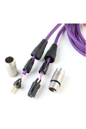 Mikrofon Kablosu 5 Metre Mor | Xlr Erkek – Xlr Dişi | Sahne – Stüdyo – Ses Kablosu