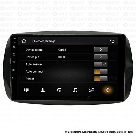Araç Multimedya Mercedes Smart Android 12 Carplay 4Gb Ram + 64Gb Hdd 2015-2018 Navigasyon Ekran MYW
