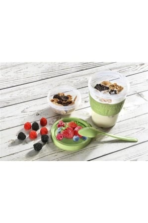 Spor Çantası İçin Meyve Salatası Ve Süt Bölmeli Pratik Taşıma Haznesi