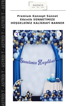 Premium Konsept Sünnet Etkinlik SÜNNETİMİZE HOŞGELDİNİZ KALİGRAFİ BANNER