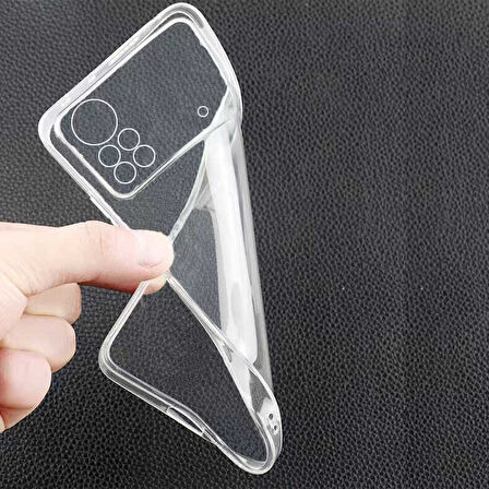 Xiaomi Poco M4 Pro 4G Kılıf Şeffaf İnce Esnek Silikon Kılıf Zipax-Süper