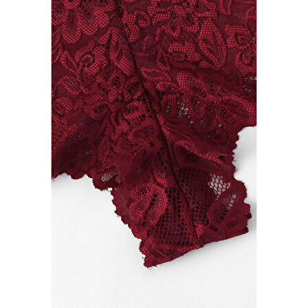 Kadın Bordo Özel Şık Sütyen Külot Takımı