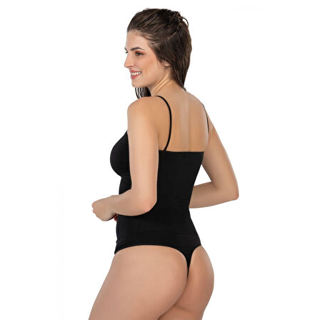 Siyah Mı Emay 1927 İp Askıllı Ripli String Body