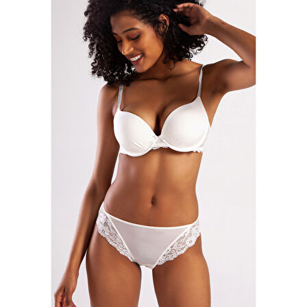 Goldy Heavy Push Up Bra, Ekru Renk  Konforlu Ve Şık Sütyen