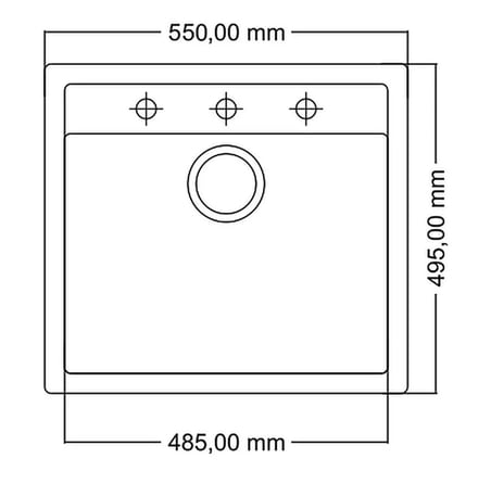 GRANİT EVİYE 56X50 BEYAZ MUTFAK EVİYESİ