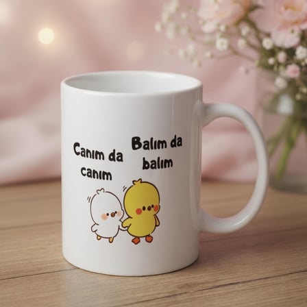 Doğum Günü Kahve Kupası Hediyelik Eşya Canım Da Canım Balım Da Balım Tasarımlı Kupa Bardak