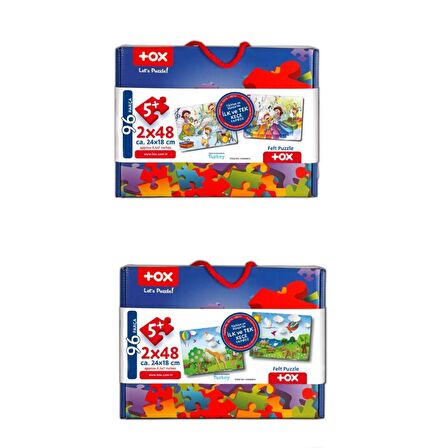 4 Set - 96 Parça Tox Origami ve Müzik 5+ Keçe Yapboz - 5 Yaş Puzzle T016 T019