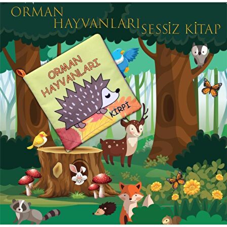 Tox Orman Hayvanları Kumaş Sessiz Kitap T055 - Bez Kitap , Eğitici Oyuncak , Yumuşak ve Hışırtılı