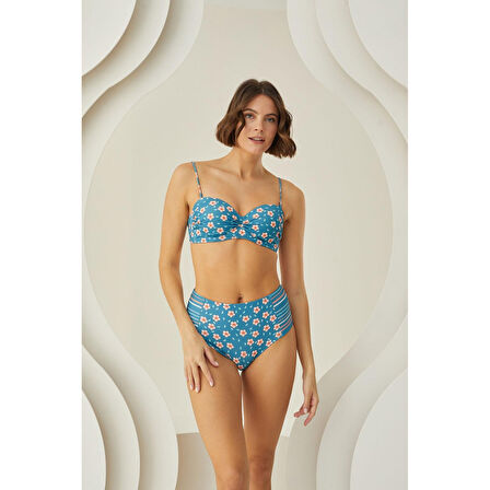 Deep Straplez Yüksel Bel Bikini Takımı