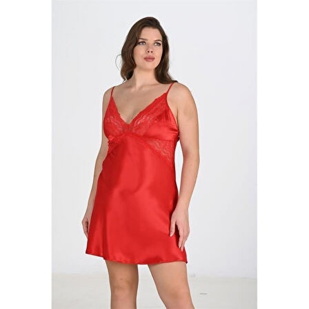 MARSiLYAN- 2'li Kırmızı Sabahlık Takımı Bigsize 6207
