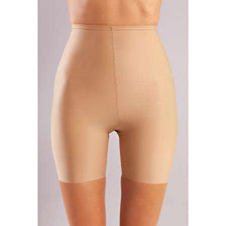 Golshan Girdle Hight Waist Micro Short Corset, İz Yapmayan Görünmez Yüksek Bel Paçalı Ten Korse