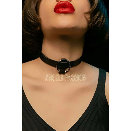 MARSİLYAN- Deri Choker, Deri Kolye Tasma - APFT589