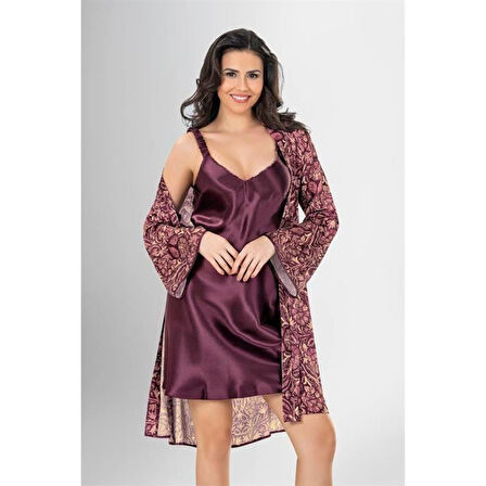 MARSiLYAN-  2 Li Kısa Sabahlık Takımı Desenli