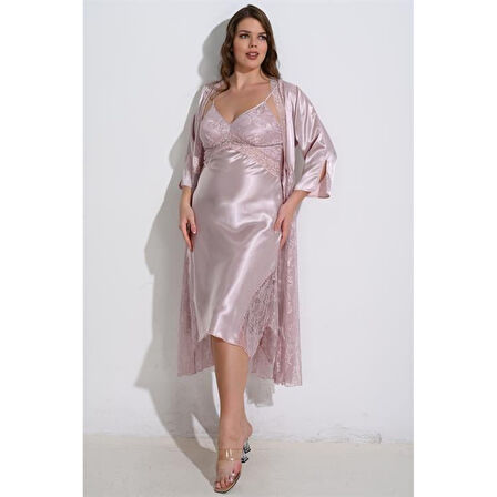 MARSiLYAN- 2'li Pudra Sabahlık Takımı Bigsize 6220