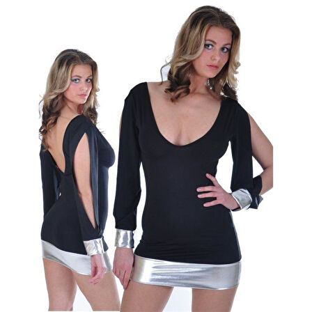 MARSiLYAN- B112117 Açık Kollu Mini Elbise