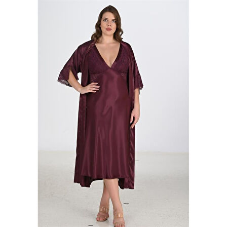 MARSiLYAN- 2li Mürdüm Sabahlık Takımı Bigsize 6223