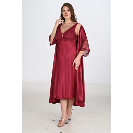 MARSiLYAN- 2li Bordo Sabahlık Takımı Bigsize 6229