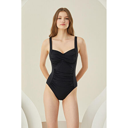 MARSiLYAN- Özel Tasarım Şık Toparlayıcı Büzgülü Mayo